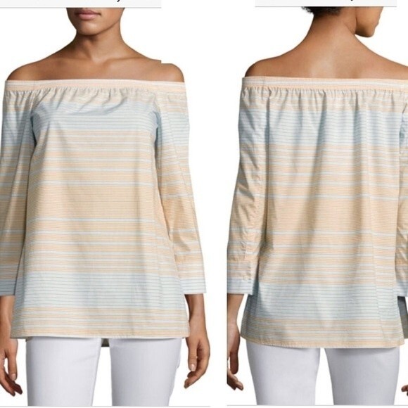 Lafayette 148 New York Amy Striped Blouse S NWOT - Picture 1 of 12